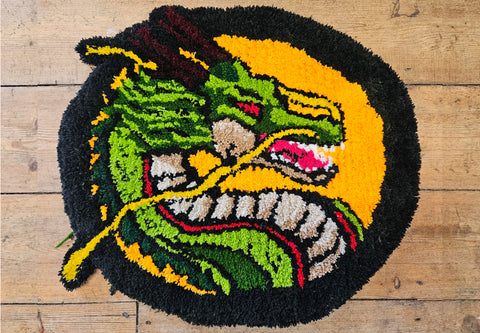 Beginner Dragon Ball Z rug made at Craft Studio London tufting workshop.